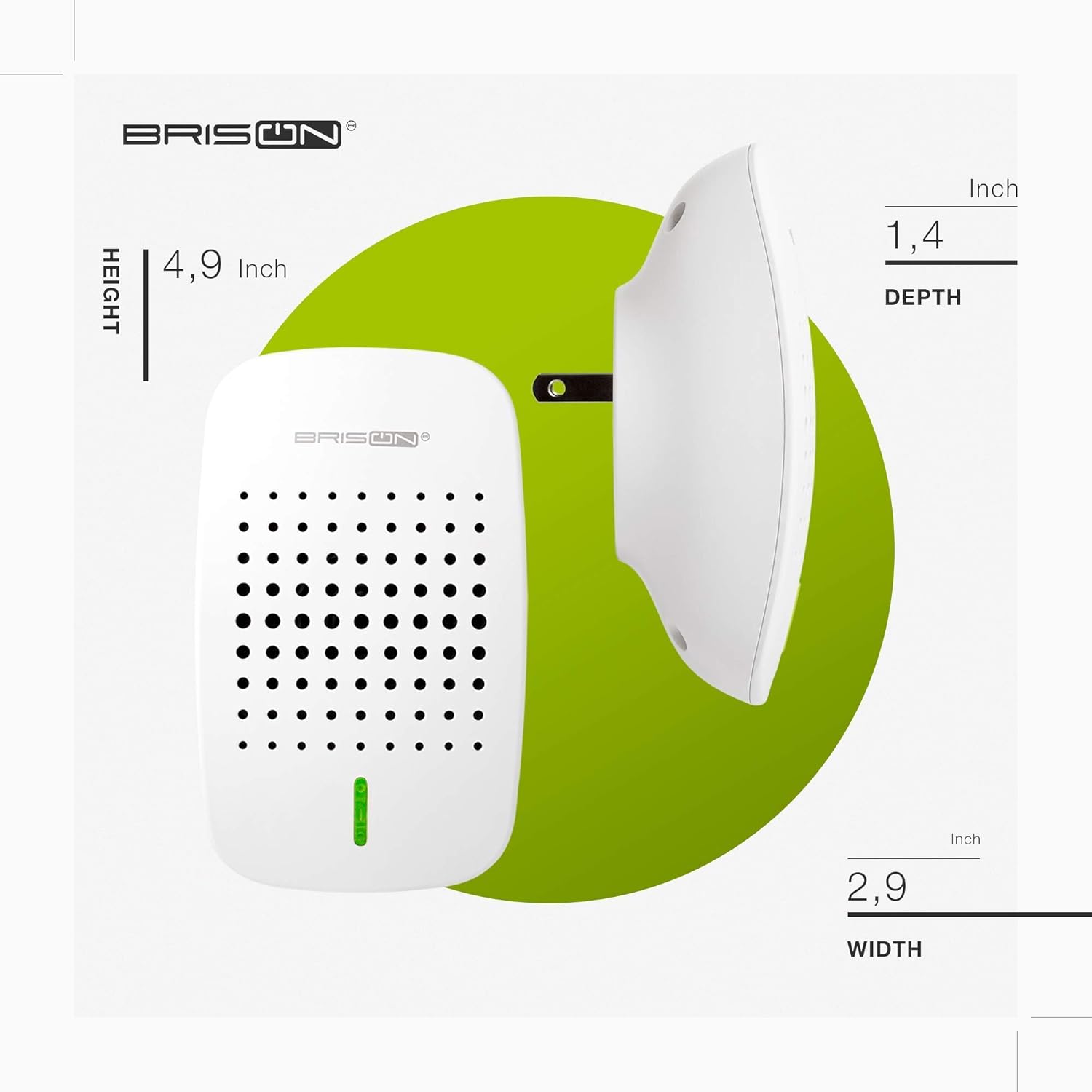 BRISON Indoor Electronic Pest Repeller – Bionic & Ultrasonic Insect & Rodent Repellent Plug-in – Pest Control & Get Rid of Roaches Bats Rats Mice Bugs Spiders Ants – Eco-Friendly & Safe : Garden & Outdoor