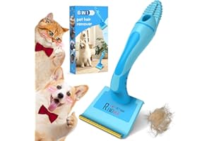 LVHATN 6IN1Pet Hair Remover Tool,Reusable Animal Fur Removal Tool,Pet Hair Remover Broom Pet Hair Removal,Dog and Cat Hair Remover,Couch,Furniture,Carpet Pet Hair Removal Brush Tool (9.5inches)
