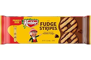 Keebler Fudge Stripes Original Cookies Family Size, 17.3 Oz. (Pack of 1)