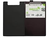 Seco Foldover Clipboard A4 Plus Black - Heavy Duty Clip, PVC Board