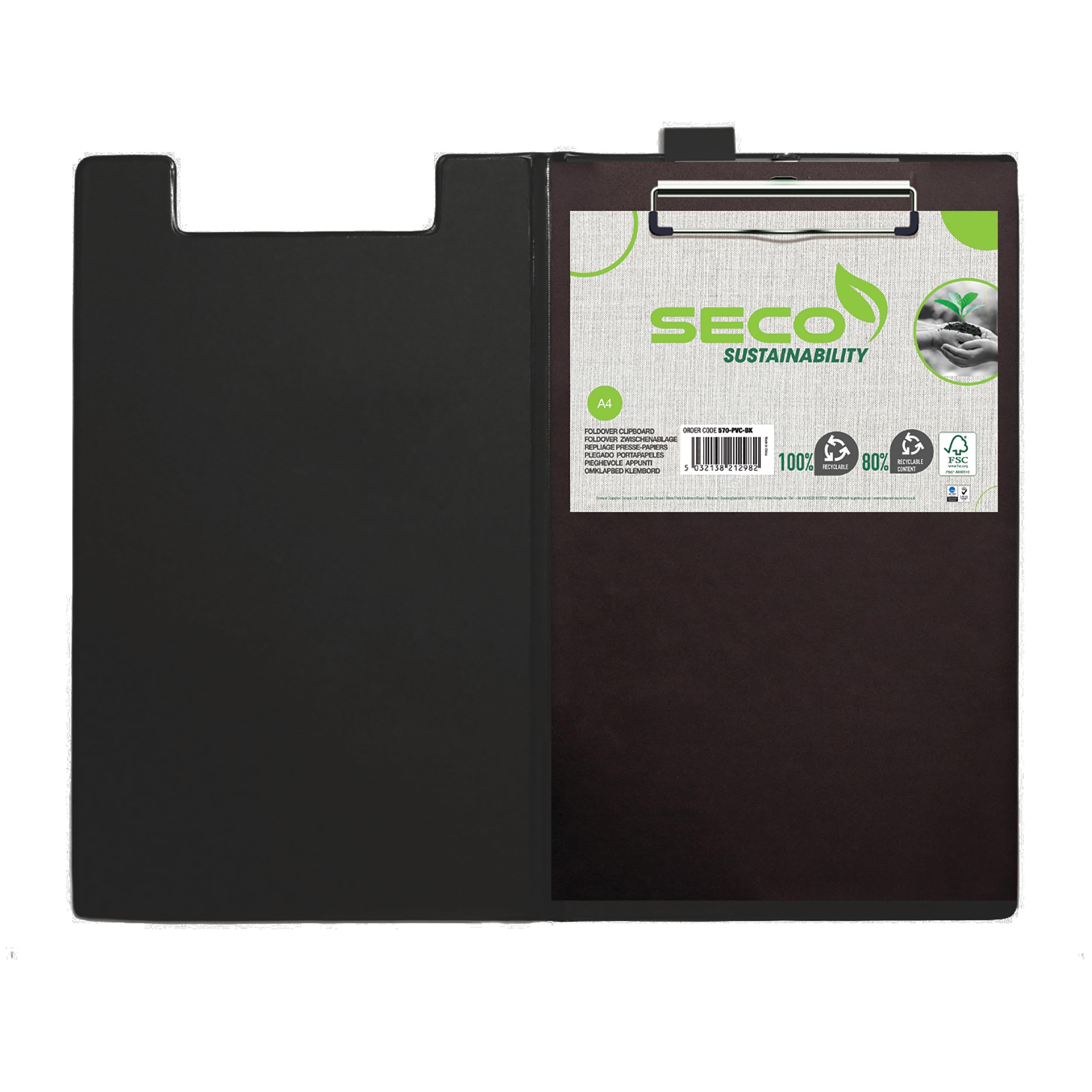 Seco Foldover Clipboard A4+ - Black — image 1
