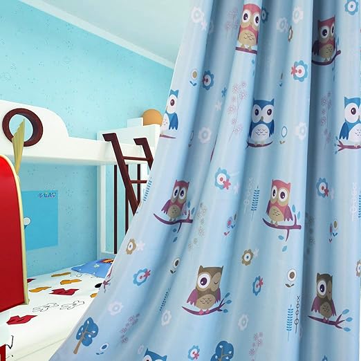 Amazon Com Myru 2 Panels Set Semi Blackout Owl Curtains For Girls