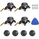 Joycon Joystick Replacement 4 Pack, Switch Joysticks Replacement for Nintendo Switch, Switch Lite & OLED with Thumb Grips, Screws & Spudger by BGYTWEYTD