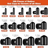 Realure 350Pcs Rubber End Caps 15 Sizes 1.5-15mm PVC Bolt Cover Protectors view 2