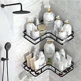ZVZM Corner Shower Caddy Shelf No Drill 90° with 4 Adhesives & 4 Hooks view 2