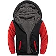 SWISSWELL Hooded Jacket for Boys Full Zip Ultra Soft Sherpa Fleece Hoodie Sweatshirt for Kids School Hooded Outerwear