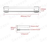 SAYAYO Black Tempered Glass Shelf 38cm Wall Mounted SUS304 Rail view 2
