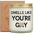 Gifts for Brother, Smells Like G AY, Candle for Boyfriend Men Friend, Funny Birthday Gift for Him, Pride Gifts for LGBTQ, Lavender Scented Candle