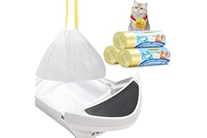 PUPMATE Cat Litter Waste Bags Liners,60 Count Compatible with Litter-Robot 3/4,Heavy Duty Self Cleaning Automatic Litter Box Bags,26.5" x 16.5"