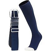 MadSportsStuff Softball or Baseball Socks and Belt Combo - Youth and Adult Sizes Boys and Girls Men and Women
