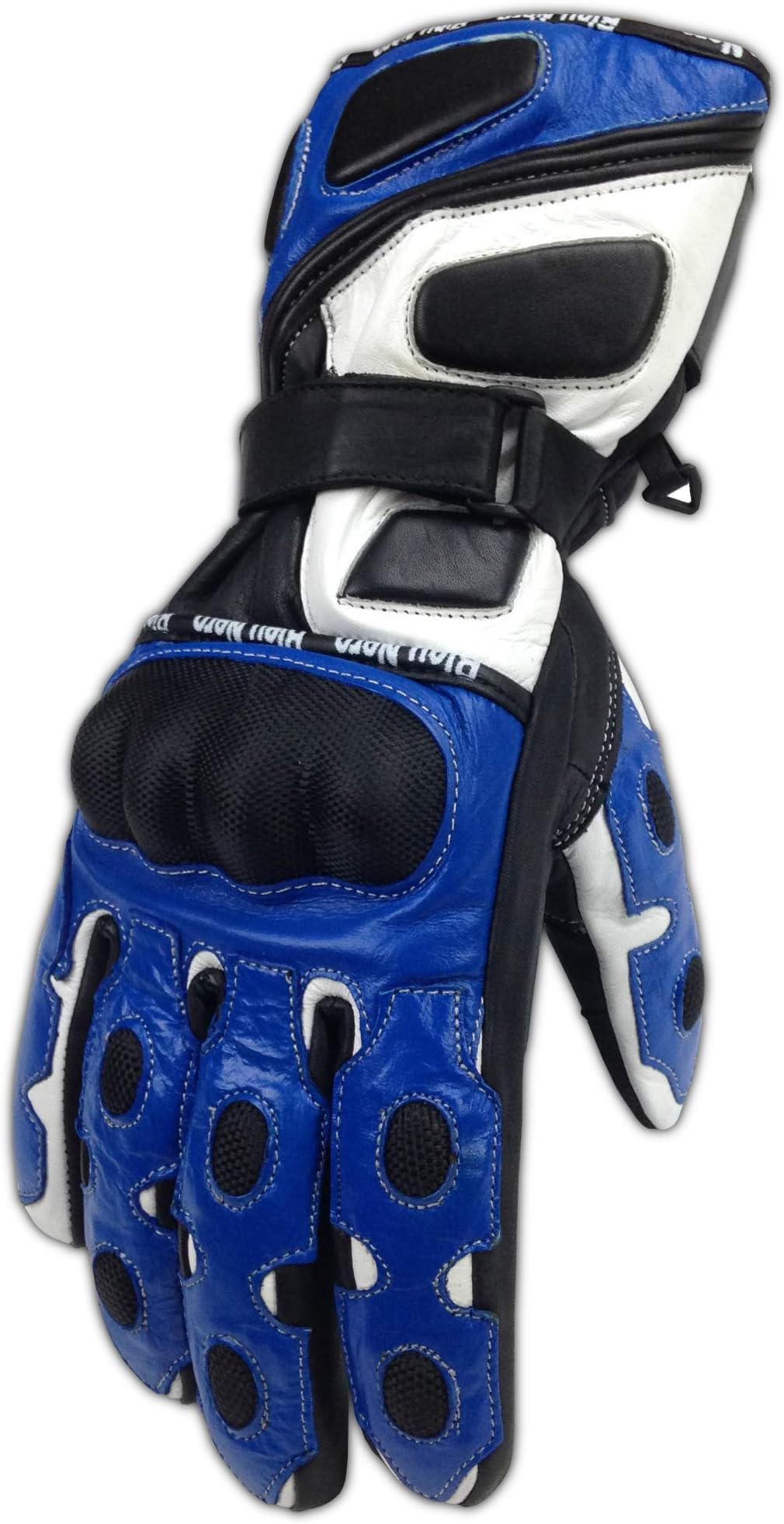 Genuine Leather Motorcycle Gloves Cowhide Biker Riding Hard Knuckle Gloves Mens