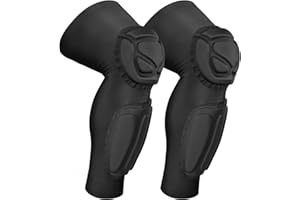 TIAXU TIAXU Padded Knee Calf Pads Compression Leg Sleeve Thigh Protector Gear Shin Brace for Football Basketball Volleyball Soccer Baseball for Adult (1 Pair)