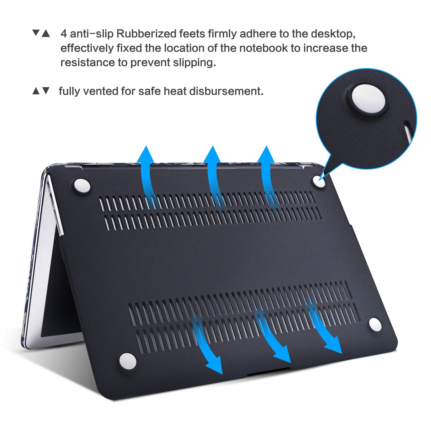 Macbook Air 13 Inch Case, EGONE Plastic Hard Protective Smooth Macbook Shell Case with Keyboard Cover for Macbook Air 13\