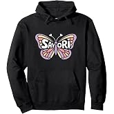 Sayori Butterfly - Personalized Cute Name Word Art Pullover Hoodie