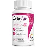 NutraBlast Boric Life Boric Acid Suppositories for Women 600mg, 30 Count | Supports Odor Control, Intimate Health Support, 100% Pure, Vegetable Capsules, Made in USA