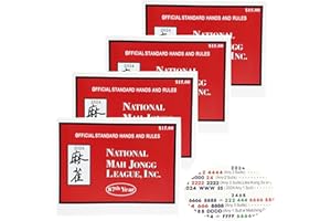 KUSEN Mahjong Cards 2024, 4 PCS Mahjong Cards 2024 Large Print, National MahJongg League 2024 Standard Size Card - Mahjongg Cards - Official Hands and Rules