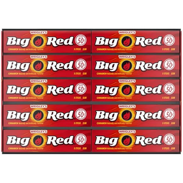 WRIGLEY’S BIG RED CHEWING GUM BULK PACK, 5 STICKS PER PACK (40 TOTAL PACKS)