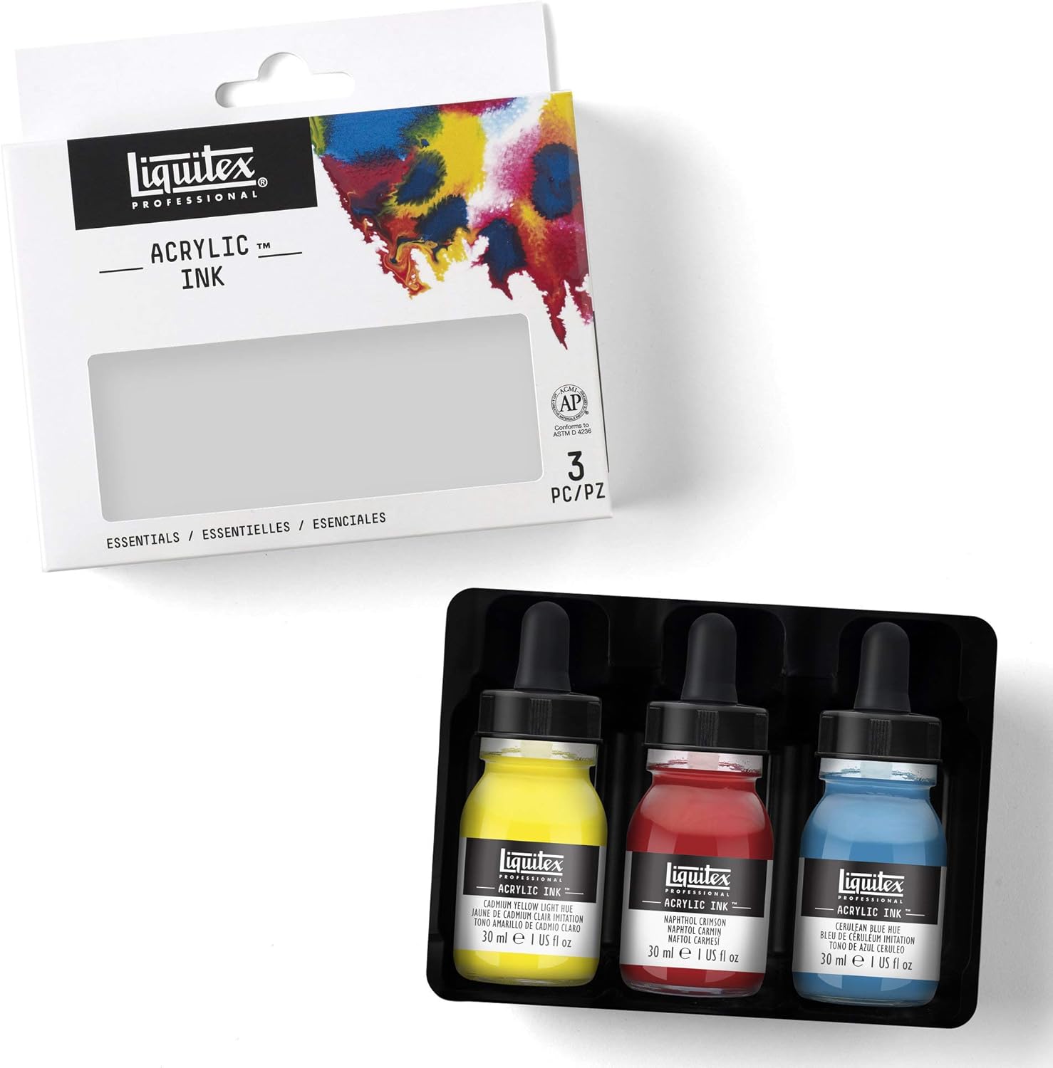 Liquitex Professional Acrylic Ink, Set of 3 x 30 Essential Colours, Essential Set, 30 ml (Pack of 3) - Image 3