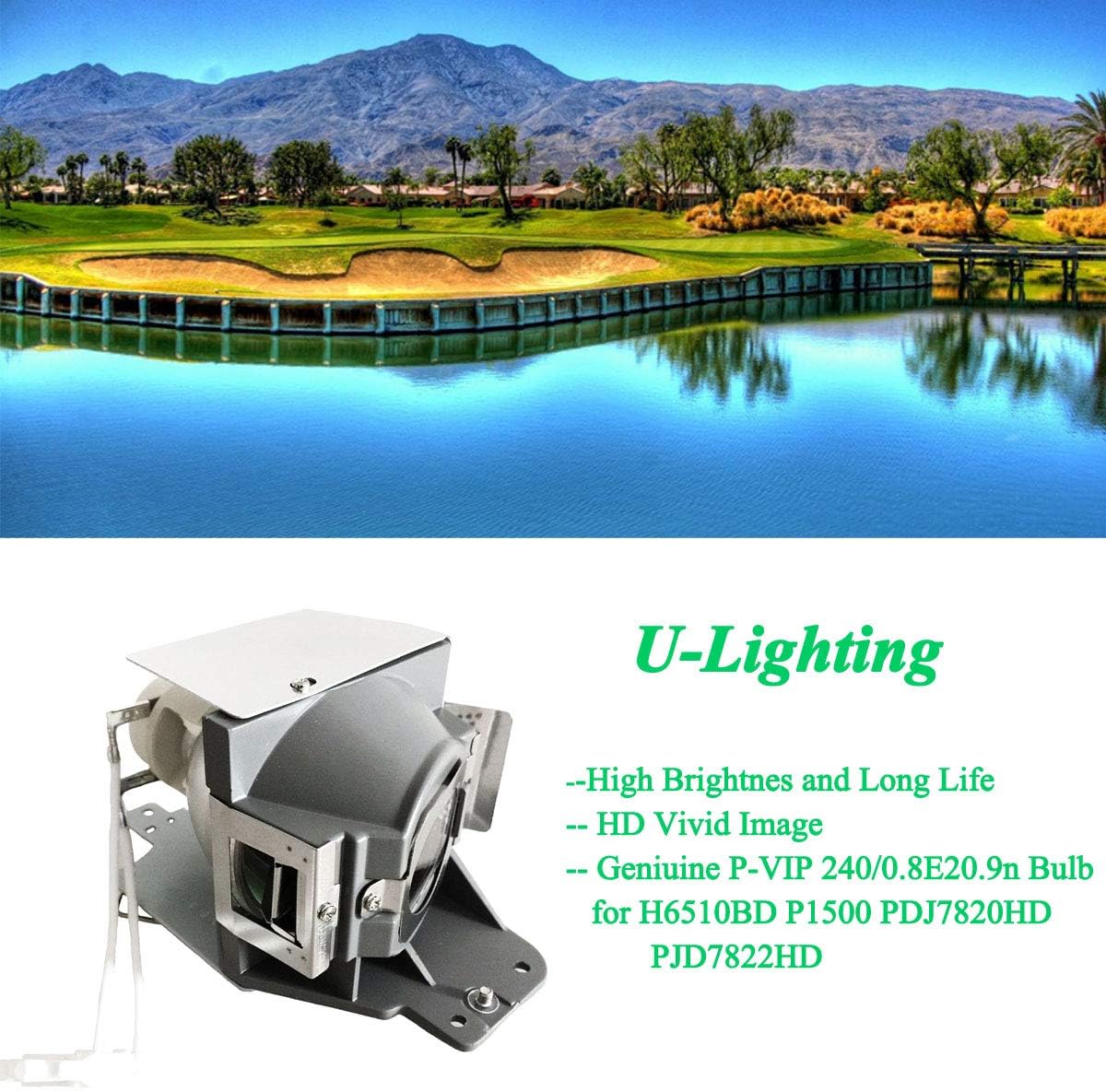 U-Lighting MC.JFZ11.001 RLC-079 MC.JKY11.001 Premium Replacement Lamp Bulb with Housing for H6510BD P1500 PJD7820HD PJD7822HDL H7550BD H7550ST H7550BD H7550BDz H7550STz - Image 5
