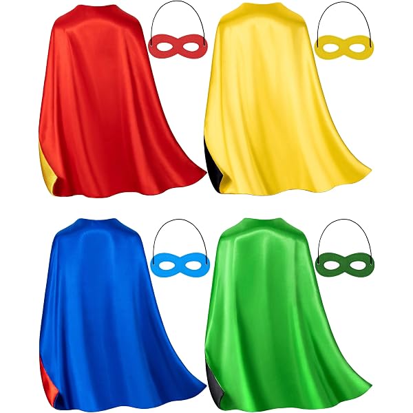 Jojoin Cape de Super Heros Enfant - 6 PCS Costume de Super Héros avec 6 Masque S