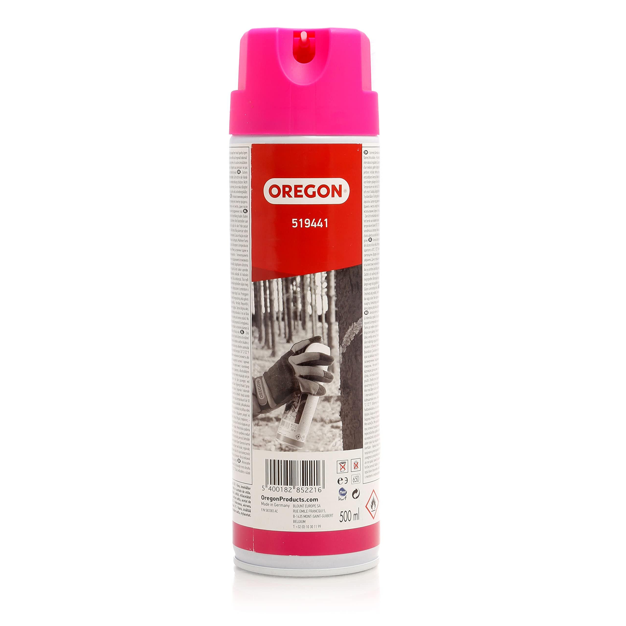 Oregon 519441 500 ml Temporary UV Resistant Forestry Marker Paint - Pink Fluo