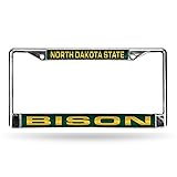 NCAA North Dakota Laser Cut Inlaid Standard Chrome
