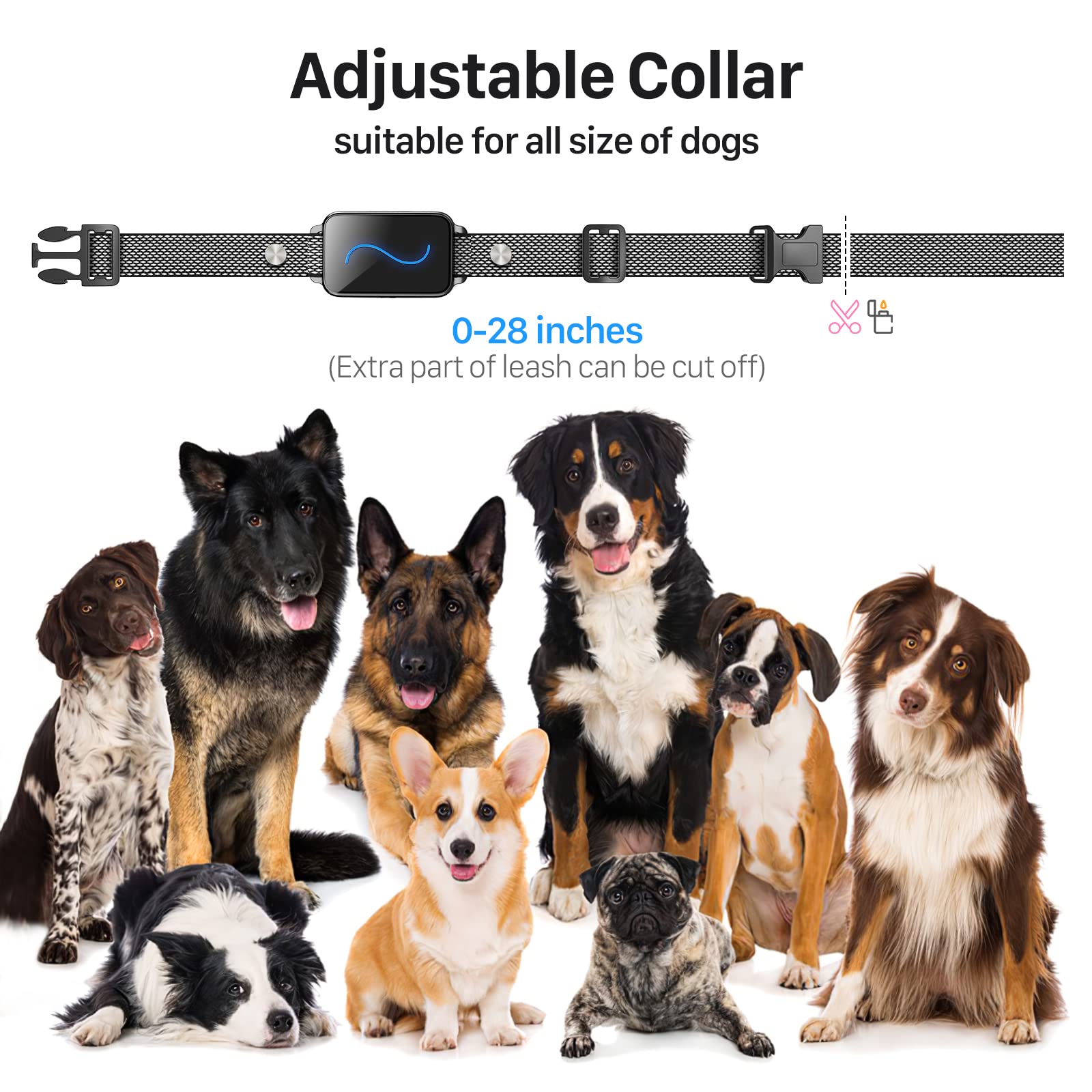 Vsezund Training Collar, Training Collar with Remote for Small, Medium, Large Dogs with Vibration, Beep, Security Lock, and Waterproof