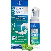 Retainer Cleaner Foam for Invisalign, Aligner Cleaner Whitening Foam for Mouth Guard Night Guard Veneers, Whitens Teeth, Freshens &amp; Fights Bad Breath, 3% Hydrogen Peroxide, Mint - 50ml