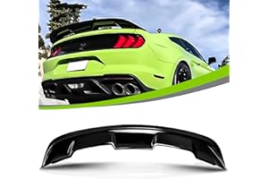 KKONEAUTO Rear Trunk GT Spoiler Compatible with 2015-2022 Mustang GT350 Spoiler Wing for Mustang Shelby GT500 V8 V6 EcoBoost Premium, Base Convertible, Coupe 2 Door Deck Lid Mustang Spoiler, Gloss Black