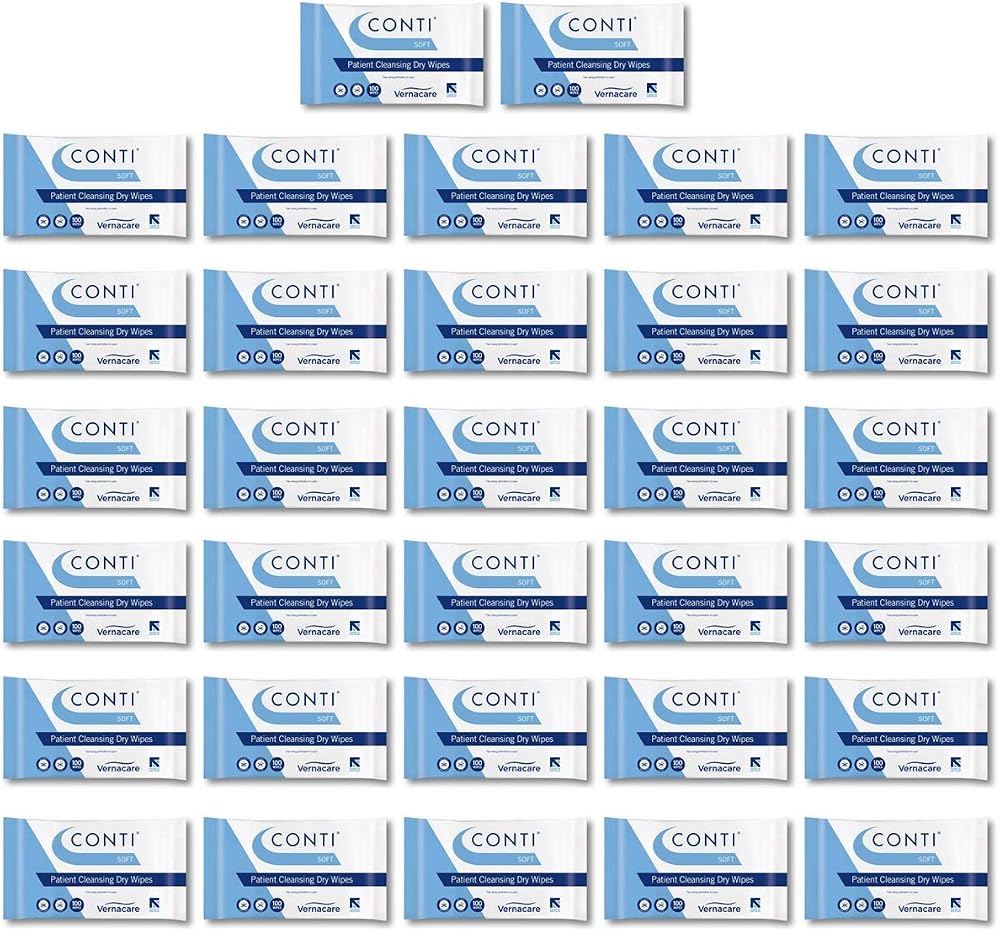 CONT I Conti Soft Large Dry Wipes 32 x 28 cm Case of 3200 100 Pack