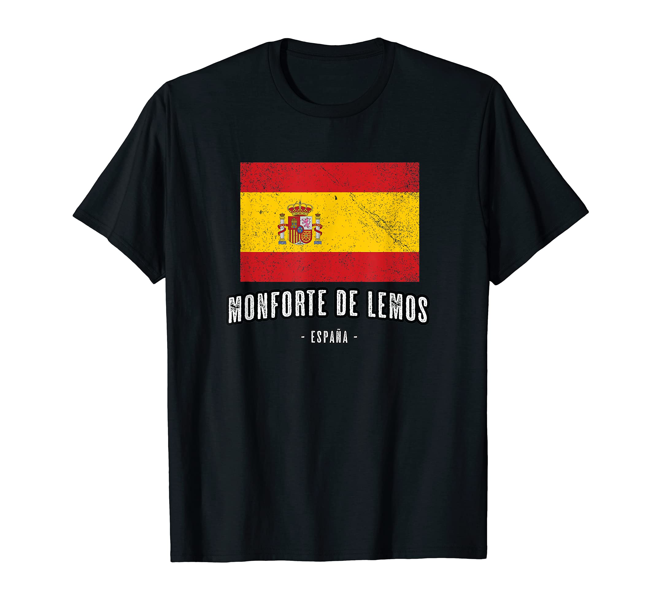 Monforte de Lemos Spain | ES Flag, City - Bandera Ropa - T-Shirt