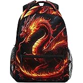 ALAZA Fire Dragon Kid's Shool Backpack for Girls Boys,Laptop Travel Backpack,16.9" H