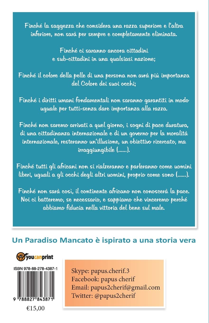 Un Paradiso Mancato Italian Edition Cherif Jean Papus Amazon Com Books