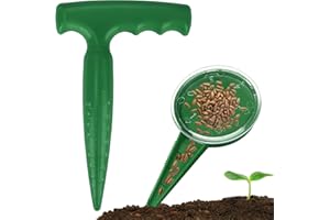 Milifox Seed Planter Tool, 6.9" Bulb Planter Tool, Plastic Dibber Garden Tools for Planting, Seed Dispenser, Sow Dibbler with