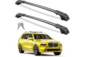 Wonderdriver Roof Rack Cross Bars 220lbs Compatible with BMW X7 G07 2019-2025 with Raised Side Rails, Heavy Duty Aluminum Lockable Roof Rails Crossbars Cargo