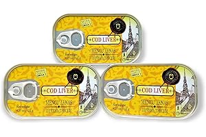 BELEVINI Old Riga Cod Liver Canned in Own Oil 4.27 Oz Natural Source of Omega-3, Rich in Vitamins A&D | From Fresh Norway Cod | Keto Friendly (Pack of 3)