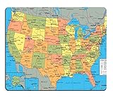 Smooffly Gaming Mouse Pad Custom,United States Map