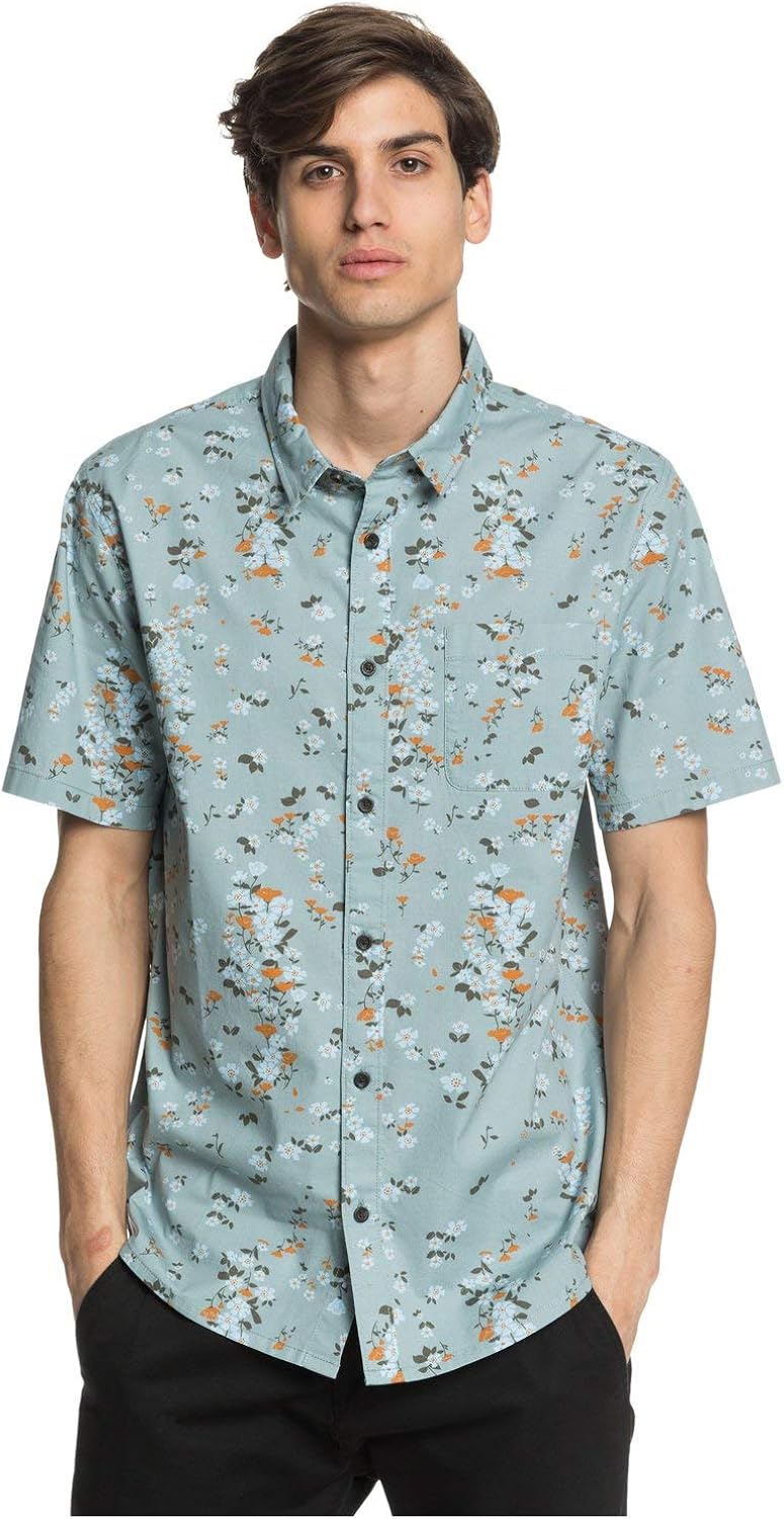 Quiksilver Men's Tripping Daisy Short Sleeve Woven: Clothing