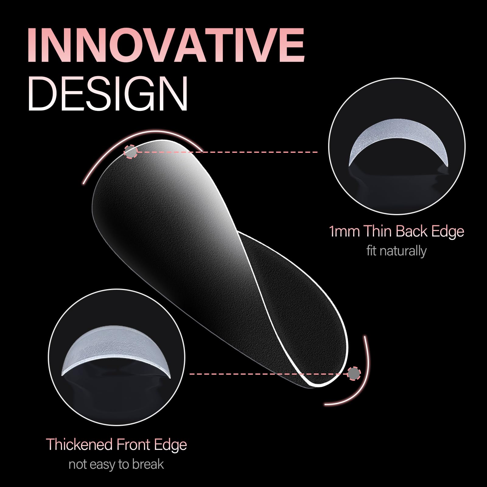 AILLSA Short Almond Nail Tips - Upgraded Matte Gel Nail Tip No Filed, Pre-shaped Soft Full Cover Short Almond Nails Clear Acrylic False Gelly Nails Tips for Soak Off Nail Extensions 240 PCS 15 Sizes - Image 5