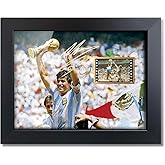 sufenvera Signed Maradona Framed Poster,Maradona Film Photo Collage Display,Gifts for Soccer Ball Fans on Birthday Christmas 8x6 Inches