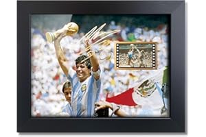 sufenvera Signed Maradona Framed Poster,Maradona Film Photo Collage Display,Gifts for Soccer Ball Fans on Birthday Christmas 8x6 Inches