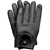 Riparo Full Finger Leather Driving Gloves for Men – Summer Driving Glove with Breathable Leather Mesh