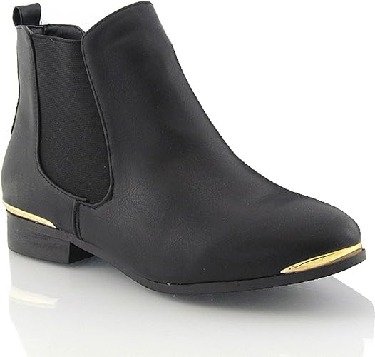 chelsea boots with gold trim