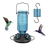 FEED GARDEN Glass Hummingbird Feeder for Outdoors