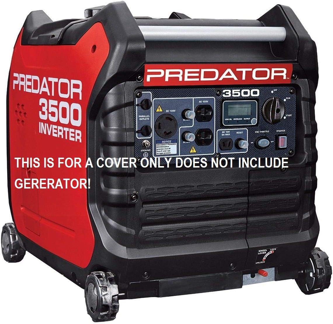 GCD Fits The Predator 3500 watt Generator Cover Custom Fit (Black) in Stock