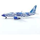 WngAur Airplane Model, Alaska Fishprint Painting Aircraft Livery, Die-cast Metal Planes Suitable for Collection and Desktop Decor
