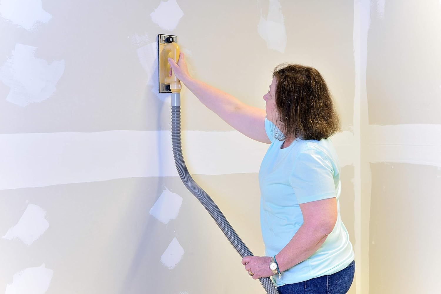 Hyde Tools 09165 Dust-Free Drywall Vacuum Hand Sander with 6-Foot Hose - Vacuum And Dust Collector Hoses - 
