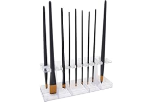 Masterson Sta-New Brush Holder, for Artist Paint Brush Drying, Storage, Organizing and Protection, Holds 10 Art Brushes Bristles Pointing Down, Fine Art, Studio, Classroom, Desktop, Made in USA