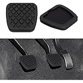 HQRNYP 2PCS Rubber Brake Clutch Pedal Pad Cover, Pedal Accessories, Non-Slip Manual Transmission Brake & Clutch Cover Compatible with Honda Civic Accord CR-V, Replace OEM# 46545-SA5-000, 46545SA5000