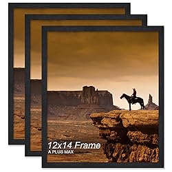 A PLUS MAX 12x14 Picture Frame Set of 3, Black
